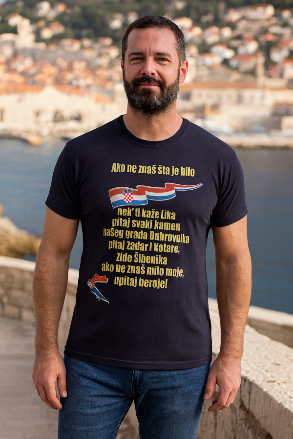 Ako ne znaš šta je bilo zlatni natpis majica